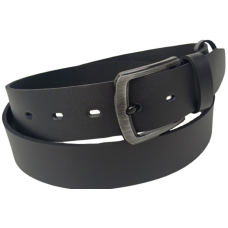 Ремень мужской джинсовый широкий Skipper 4.5 см, черный, под джинсы, с матовой пряжкой