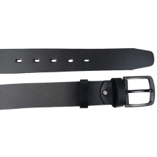 Ремень мужской джинсовый широкий Skipper 4.5 см, черный, под джинсы, с матовой пряжкой
