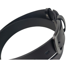 Ремень мужской джинсовый широкий Skipper 4.5 см, черный, под джинсы, с матовой пряжкой