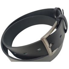 Ремень мужской широкий кожаный Skipper 4.5 см, черный, с металлической пряжкой