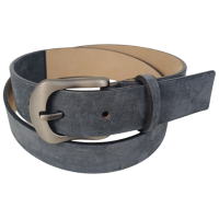 Ремень женский Tod's из нубука, графитовый, 3.5 см, Италия, с матовой пряжкой