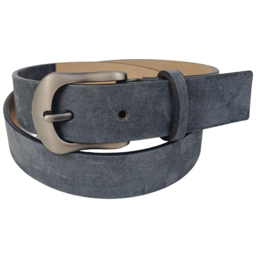 Ремень женский Tod's из нубука, графитовый, 3.5 см, Италия, с матовой пряжкой