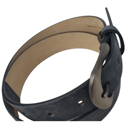 Ремень женский Tod's из нубука, графитовый, 3.5 см, Италия, с матовой пряжкой