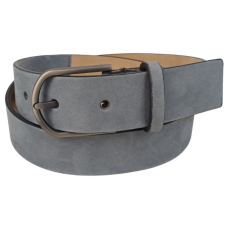 Ремень женский Tod's из нубука, светло-серый, 3.5 см, Италия, с матовой пряжкой