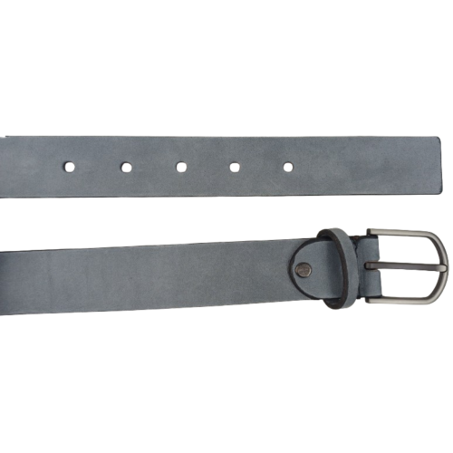 Ремень женский Tod's из нубука, светло-серый, 3.5 см, Италия, с матовой пряжкой