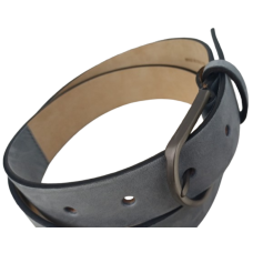 Ремень женский Tod's из нубука, светло-серый, 3.5 см, Италия, с матовой пряжкой