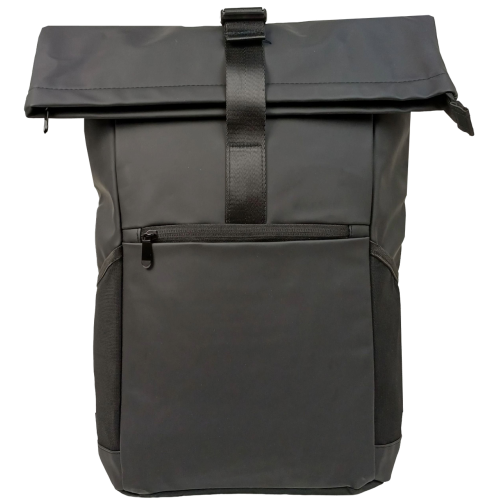 Рюкзак молодежный прорезиненный Live in style 18L, черный, роллтоп, Rolltop-Rucksack