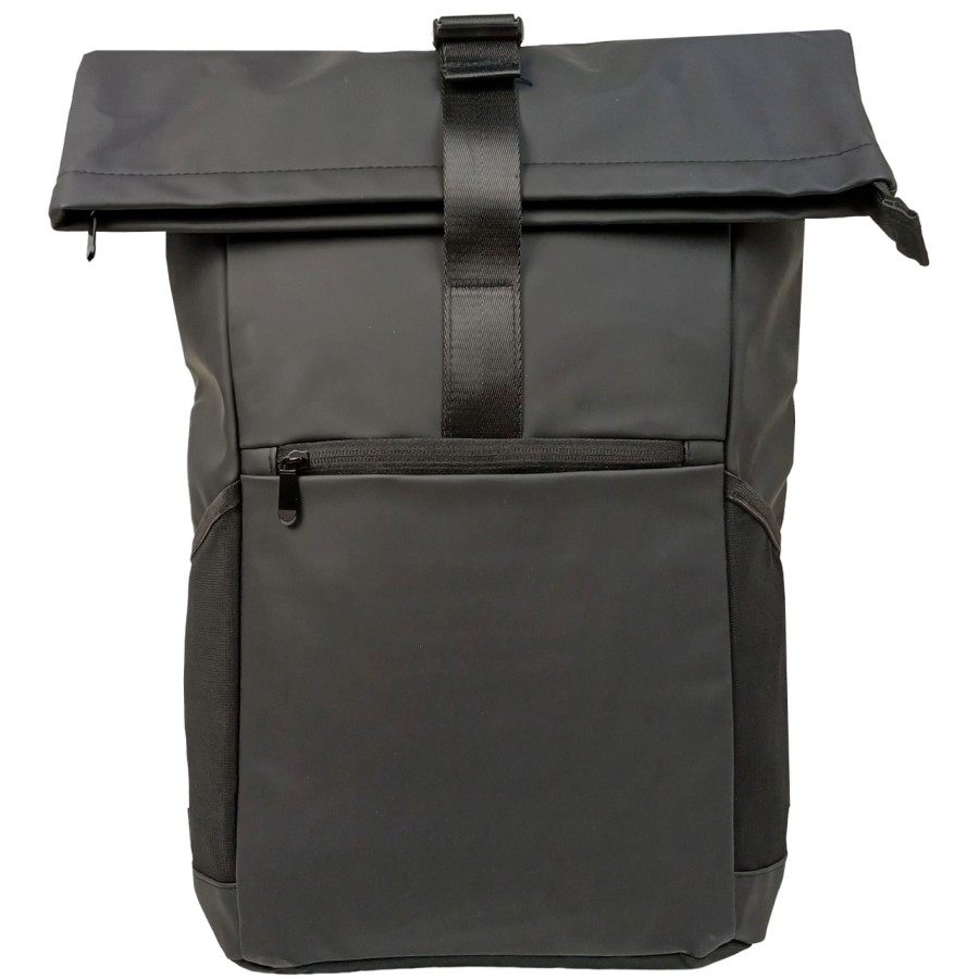 Рюкзак молодежный прорезиненный Live in style 18L, черный, роллтоп, Rolltop-Rucksack