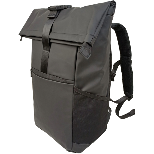 Рюкзак молодежный прорезиненный Live in style 18L, черный, роллтоп, Rolltop-Rucksack