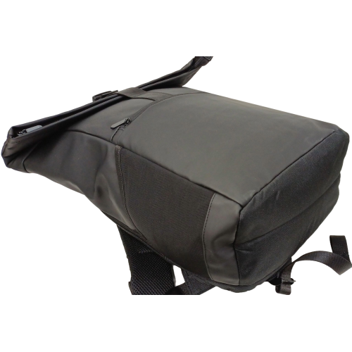 Рюкзак молодежный прорезиненный Live in style 18L, черный, роллтоп, Rolltop-Rucksack