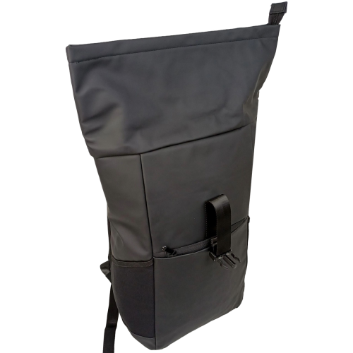 Рюкзак молодежный прорезиненный Live in style 18L, черный, роллтоп, Rolltop-Rucksack
