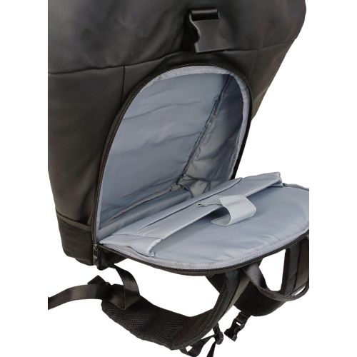 Рюкзак молодежный прорезиненный Live in style 18L, черный, роллтоп, Rolltop-Rucksack