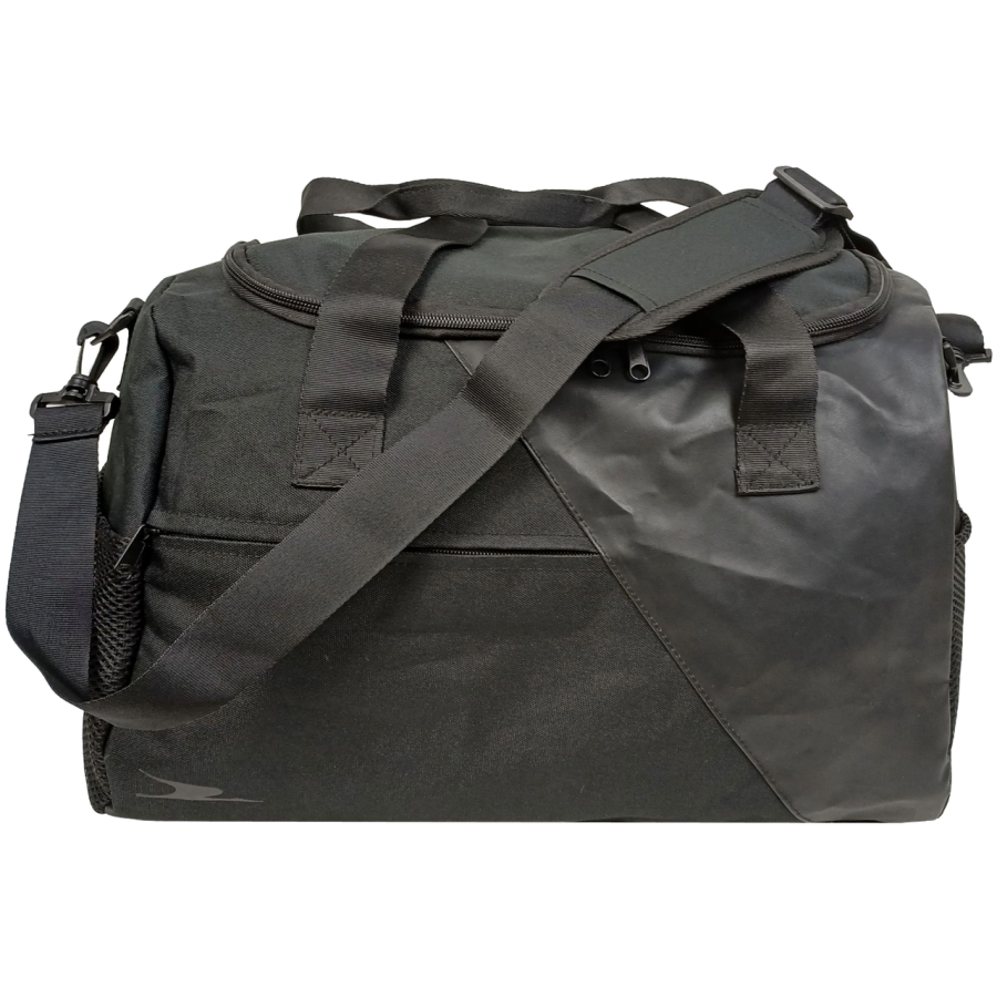 Сумка спортивная Live in style 30L, черная, для тренировок, с прорезиненным дном