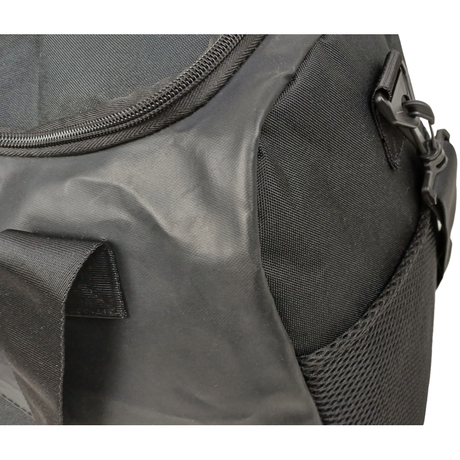 Сумка спортивная Live in style 30L, черная, для тренировок, с прорезиненным дном