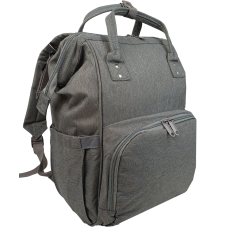 Рюкзак для мам Live in style 19 л, серый, с креплением на коляску, без коврика