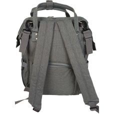 Рюкзак для мам Live in style 19 л, серый, с креплением на коляску, без коврика