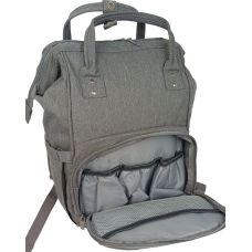 Рюкзак для мам Live in style 19 л, серый, с креплением на коляску, без коврика