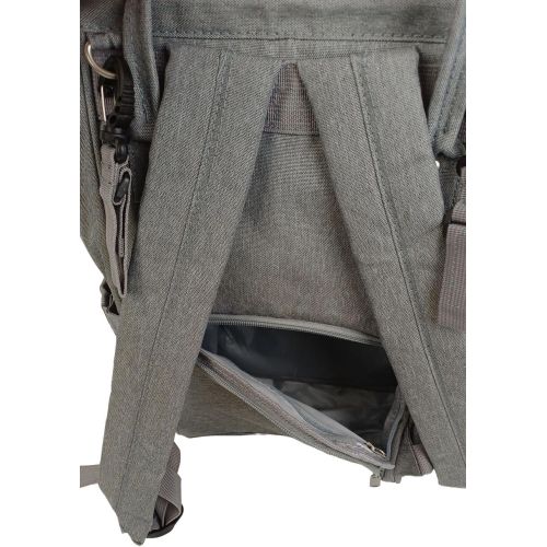 Рюкзак для мам Live in style 19 л, серый, с креплением на коляску, без коврика