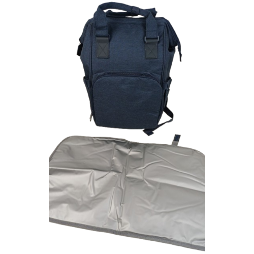 Рюкзак для мам Live in style 19 л, синий, с ковриком и креплением на коляску