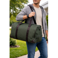 Сумка дорожная ASCE 35 л, хаки, с отделением для обуви, на чемодан