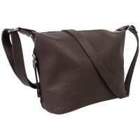 Женская кожаная сумка Borsacomoda, темно-коричневая (Украина)