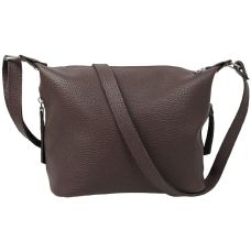 Женская кожаная сумка Borsacomoda, темно-коричневая (Украина)