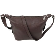 Женская кожаная сумка Borsacomoda, темно-коричневая (Украина)