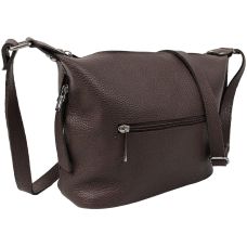 Женская кожаная сумка Borsacomoda, темно-коричневая (Украина)
