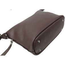 Женская кожаная сумка Borsacomoda, темно-коричневая (Украина)