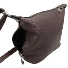 Женская кожаная сумка Borsacomoda, темно-коричневая (Украина)