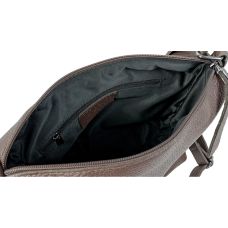 Женская кожаная наплечная сумка Borsacomoda темно-коричневая (810.037)