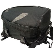 Мотосумка Riciclo 2в1 с увеличением объема, багажная сумка на плечо, черная 35x23x18 см
