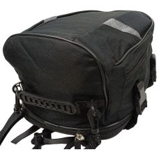 Мотосумка Riciclo 2в1 с увеличением объема, багажная сумка на плечо, черная 35x23x18 см