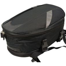 Мотосумка Riciclo 2в1 с увеличением объема, багажная сумка на плечо, черная 35x23x18 см