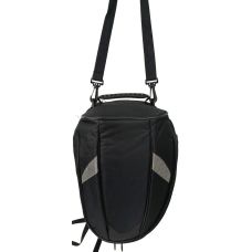 Мотосумка Riciclo 2в1 с увеличением объема, багажная сумка на плечо, черная 35x23x18 см