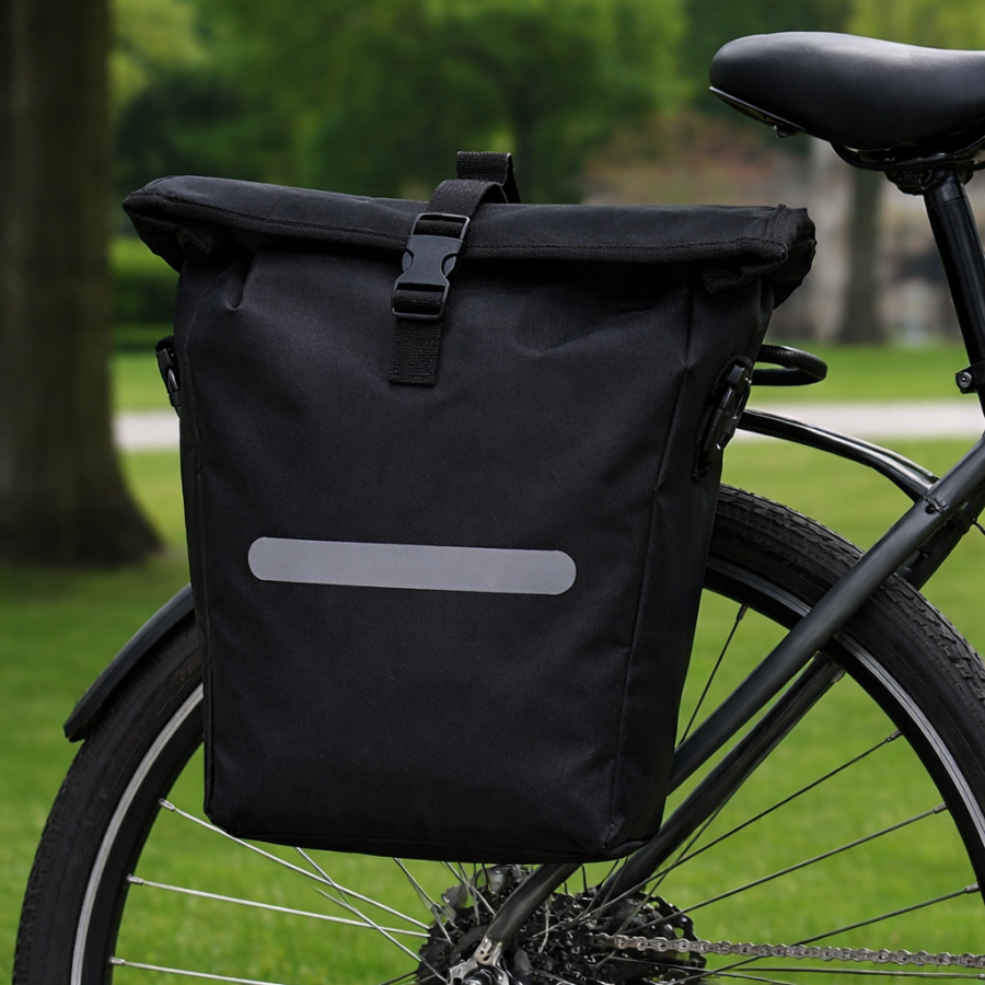Вертикальная сумка на багажник Bikemate 22 л с дождевиком