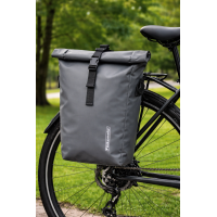 Сумка на багажник Bikemate 2в1, велорюкзак с дождевиком 22 л, серая, до 8 кг