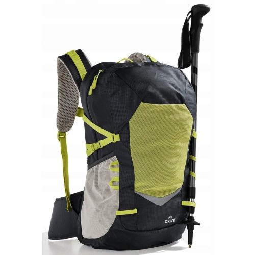 Спортивный рюкзак Crivit с дождевиком 30 л (черный/желтый)