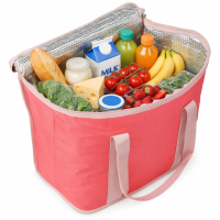 Термосумка Live in style 24 л, легкая сумка-холодильник, коралловая 36x33x17.5 см