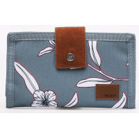 Кошелек женский тканевый Roxy Work For Us Wallet 10x19x2 см полиэстер серый с цветами
