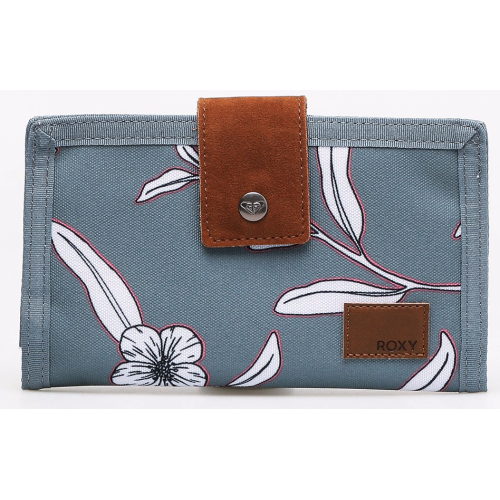 Кошелек женский тканевый Roxy Work For Us Wallet 10x19x2 см полиэстер серый с цветами