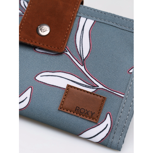 Кошелек женский тканевый Roxy Work For Us Wallet 10x19x2 см полиэстер серый с цветами