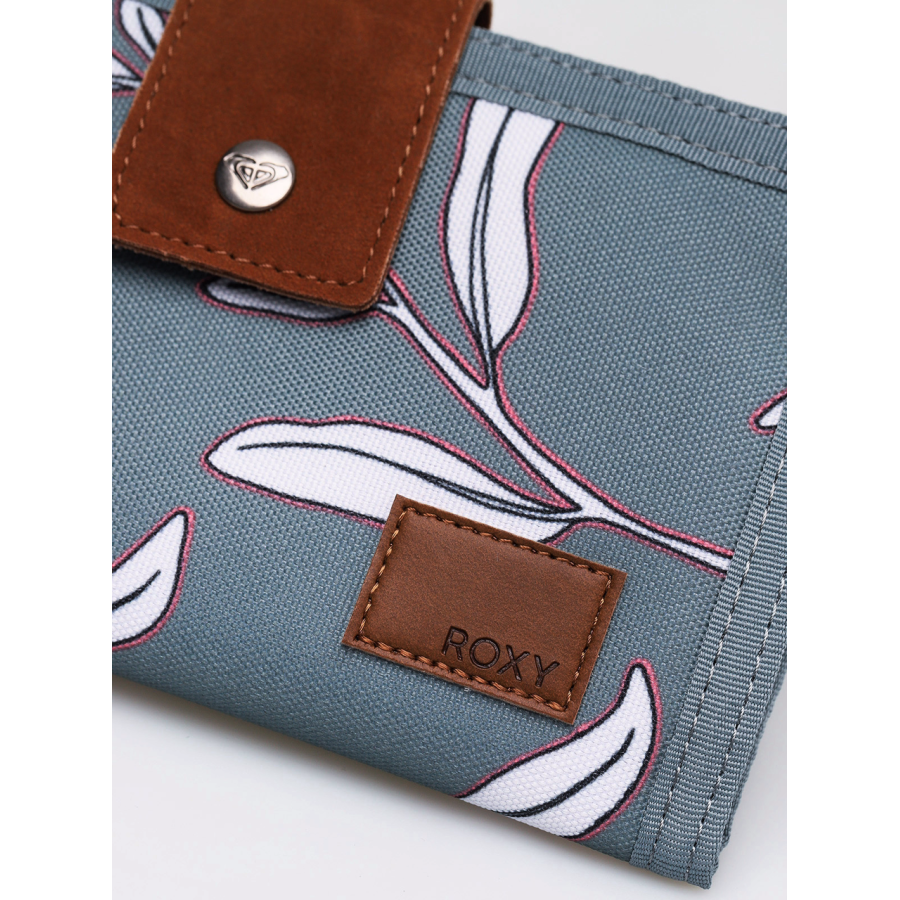 Кошелек женский тканевый Roxy Work For Us Wallet 10x19x2 см полиэстер серый с цветами