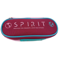 Пенал школьный Spirit 23x9x7 см полиэстер бордово-розовый