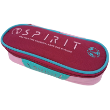 Пенал школьный Spirit 23x9x7 см полиэстер бордово-розовый