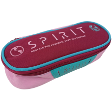 Пенал школьный Spirit 23x9x7 см полиэстер бордово-розовый