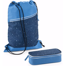 Набор школьный Live in Style (рюкзак + пенал + сумка для обуви) полиэстер синий