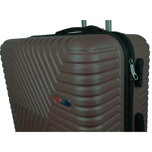 Чемодан пластиковый GD Polo 115 л 76x48x32 см ABS коричневый