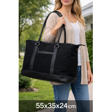 Сумка дорожная (саквояж) Live in Style Weekender 40 л 55x35x24 см коттон черная