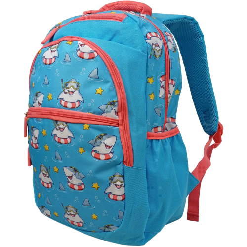 Рюкзак школьный Riciclo Schulrucksack 19 л 41x30x13 см полиэстер голубой (акулы)